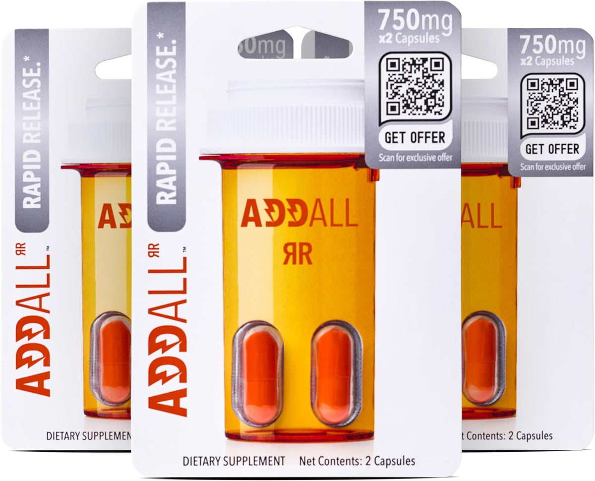 Addall Rapid Release Supplement - Nootropic – Better focus and mental clarity: The unique formula helps you – Image 1