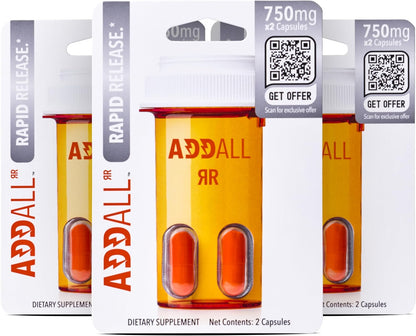 Addall Rapid Release Supplement - Nootropic – Better focus and mental clarity: The unique formula helps you – Image 1