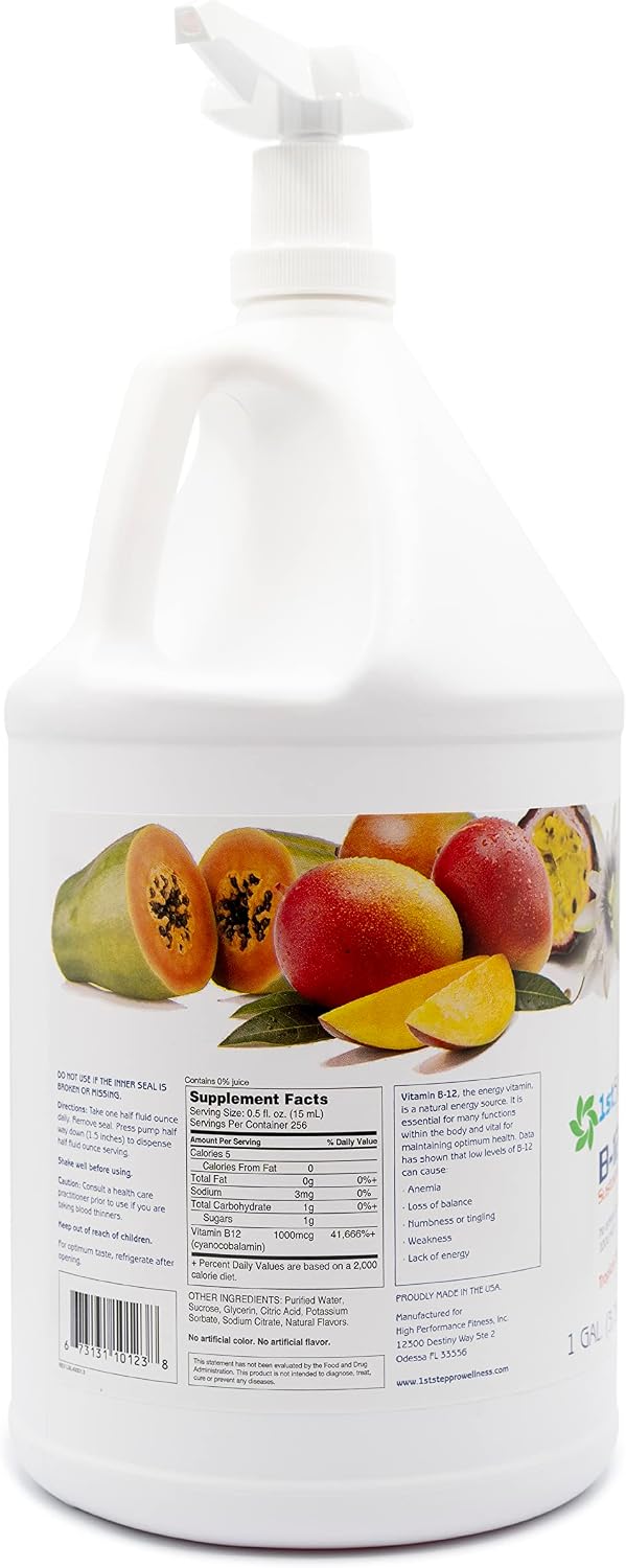 1st Step for Energy B12 Tropical Blast Liquid Supplement, 3.78 L (1 Gallon) - görsel 3