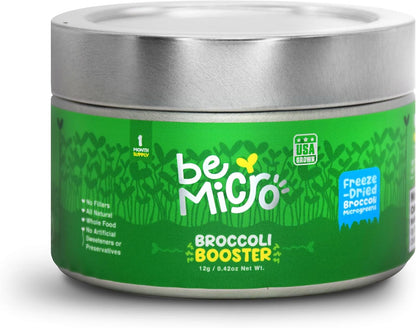 BeMicro Wholefood Microgreens - USA Grown, Small Batch, Nrf2 Activation - Broccoli, Cabbage & Radish Blend (5g)