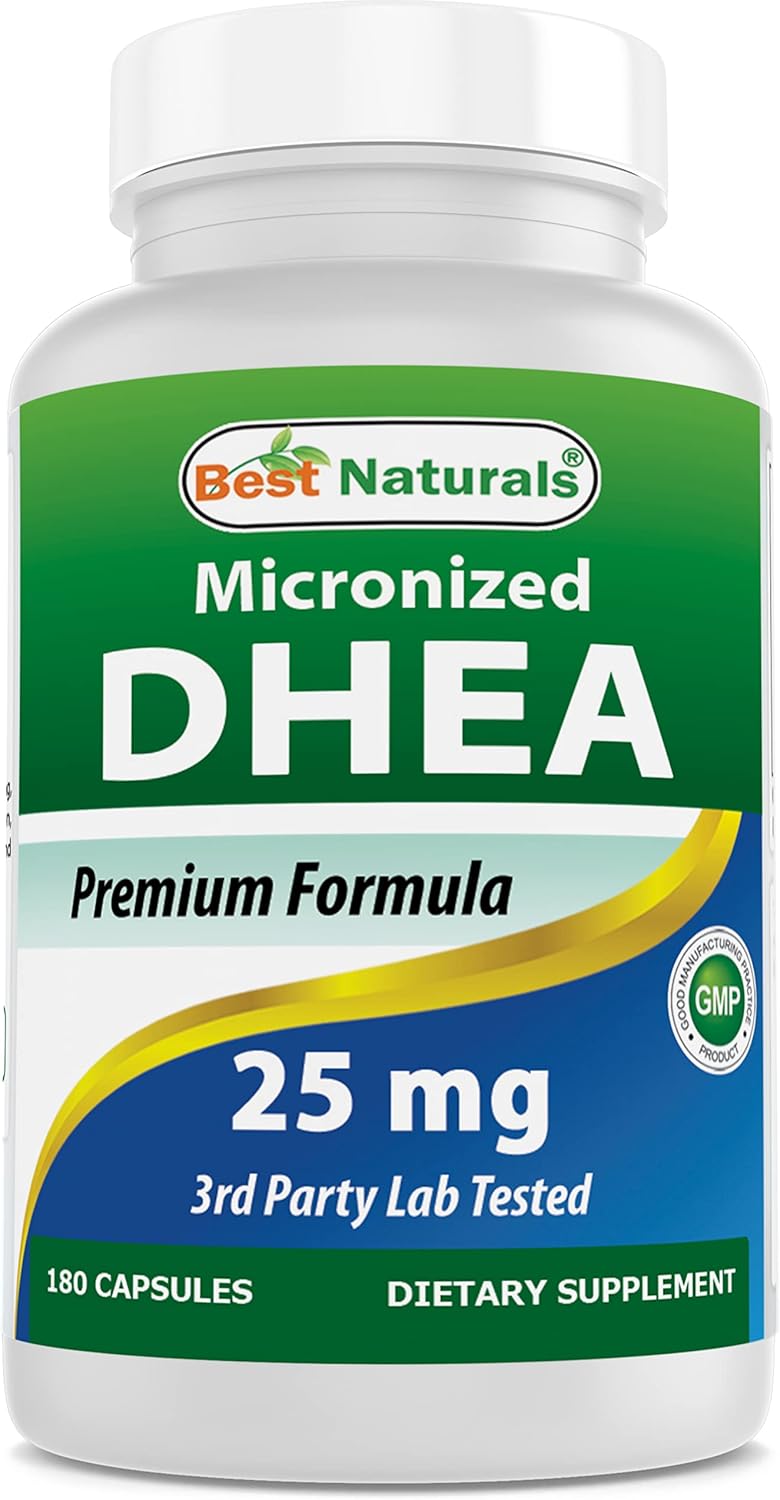 Best Naturals Micronised DHEA 25 mg 180 Capsules - görsel 1