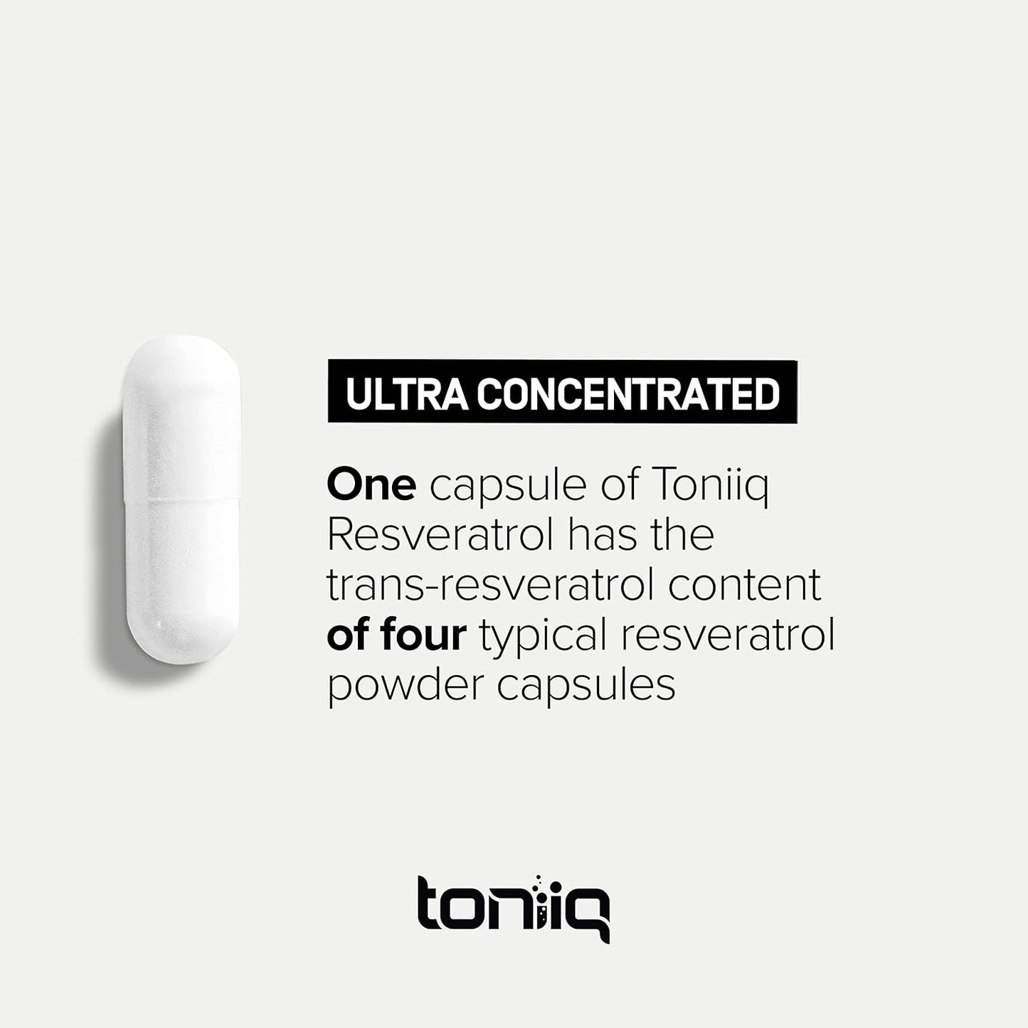 Toniiq Ultra High Potency Trans Resveratrol 1000mg – 98% Pure – 60 Capsules - görsel 5