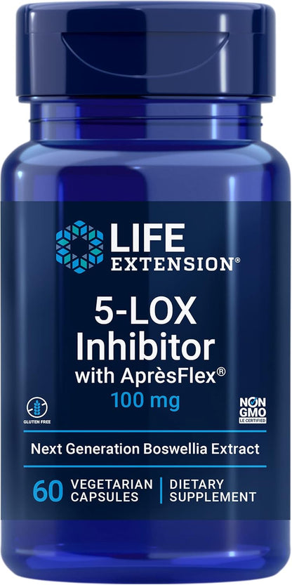 Life Extension 5-LOX Inhibitor with AprèsFlex® – 100 mg Standardised Boswellia Serrata Extract, 60 Capsules
