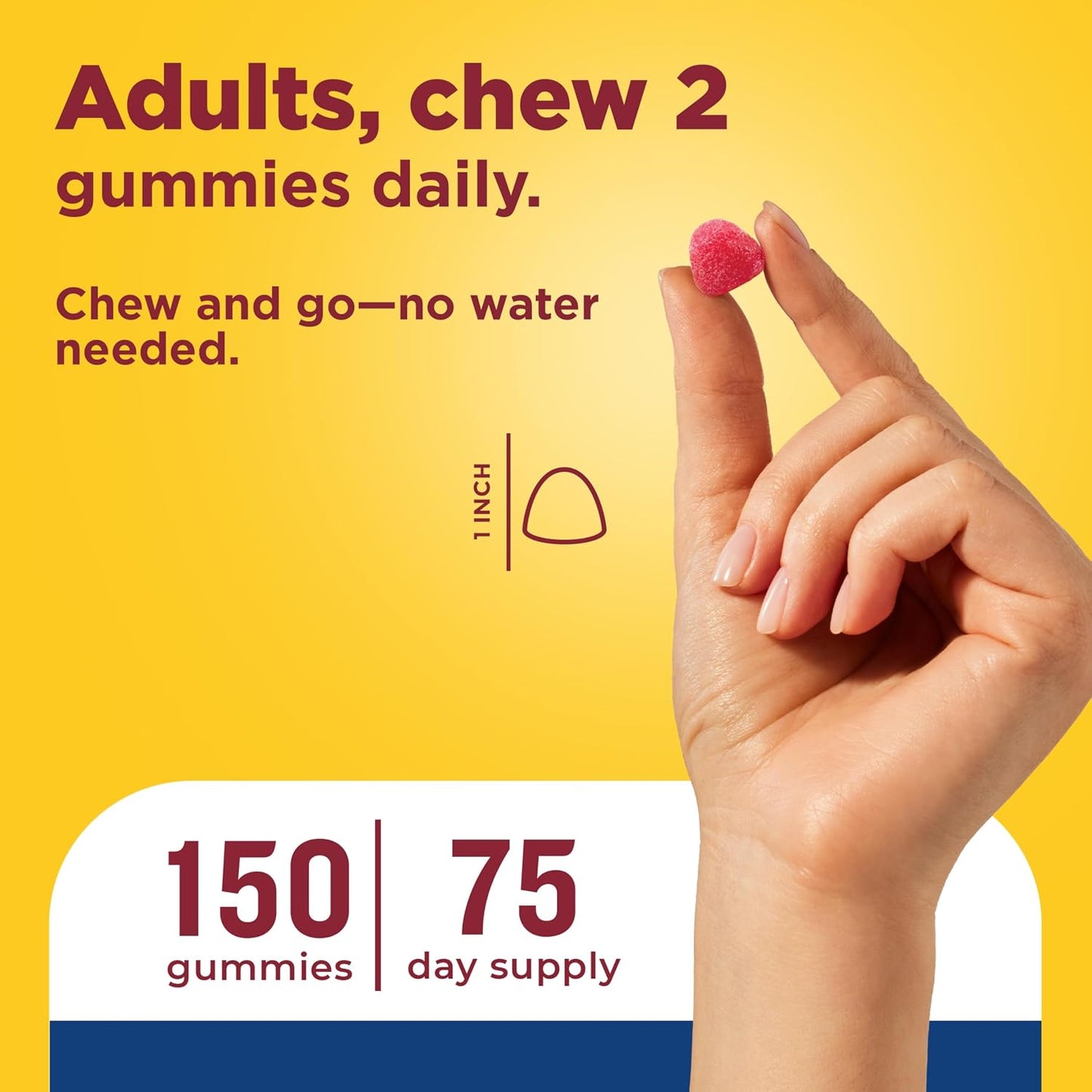 Nature Made Men's Multivitamin Gummies with Omega-3, 150 Count - görsel 6