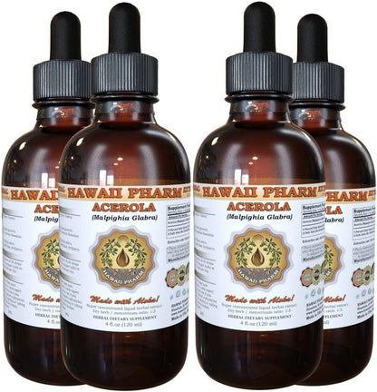Hawaii Pharm Acerola Liquid Extract – Dried Berry Powder Tincture (15 x 118 mL)