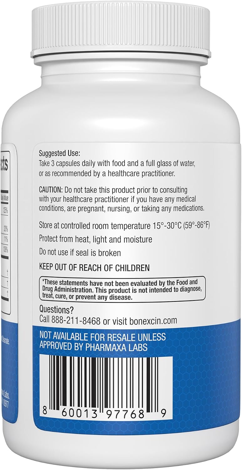 Bonexcin Advanced Bone Support – Calcium, Magnesium, D3 & K2 – Bone Density Supplement – 90 Capsules - görsel 7