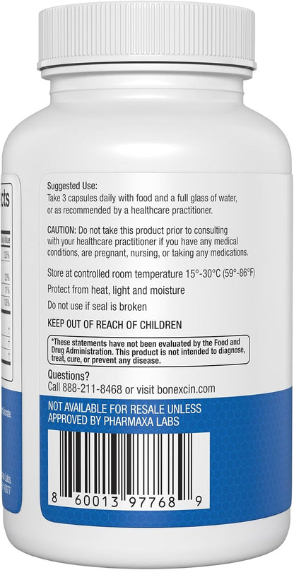 Bonexcin Advanced Bone Support – Calcium, Magnesium, D3 & K2 – Bone Density Supplement – 90 Capsules