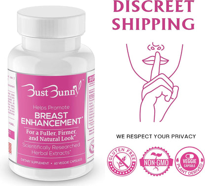 Bust Bunny Breast Enhancement Pills - Vegan, Non-GM, Gluten free