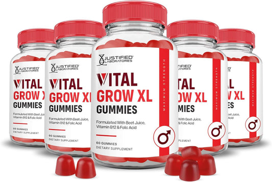 Justified Laboratories Vital Grow XL Gummies – Want to add apple cider vinegar to your diet without the strong – Image 1
