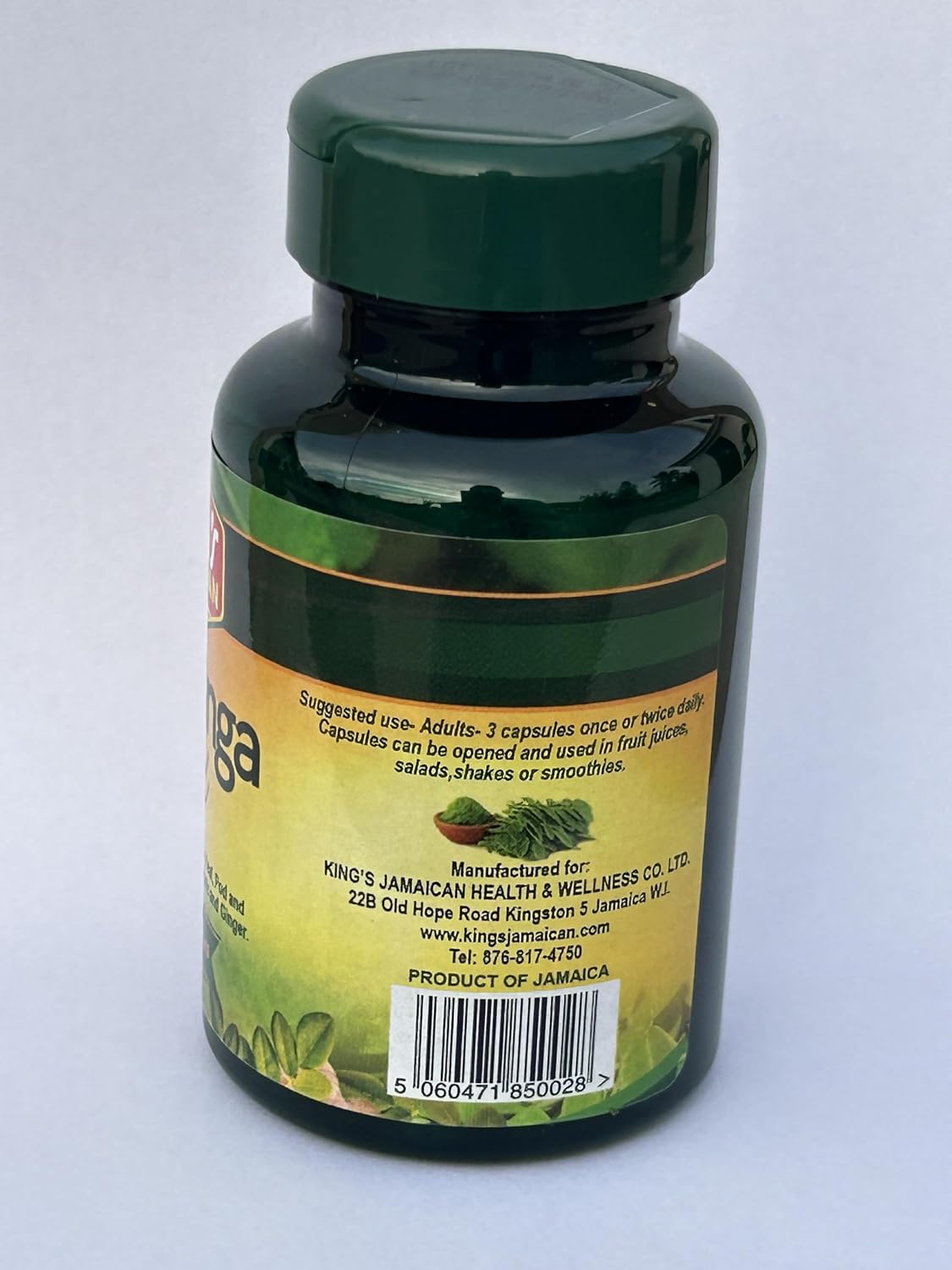 Jamaican Moringa Capsules – with Turmeric & Ginger – 90 Capsules, 500mg – Natural Herbal Supplement - görsel 3
