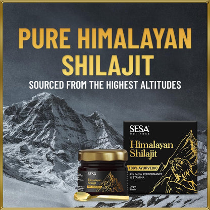 Sesa Himalayan Shilajit Resin – 100% Ayurvedic Fulvic Acid and Trace Mineral Supplement