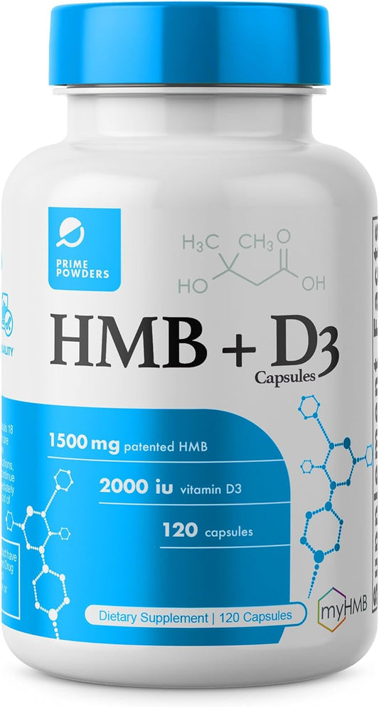 Prime Powders HMB and Vitamin D3 Supplement – Preserves lean muscle mass: HMB helps reduce muscle breakdown during – Image 1