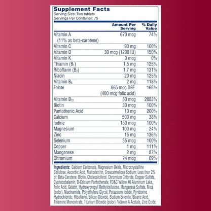 One A Day Proactive 65 Plus Multivitamin, 150 Tablets