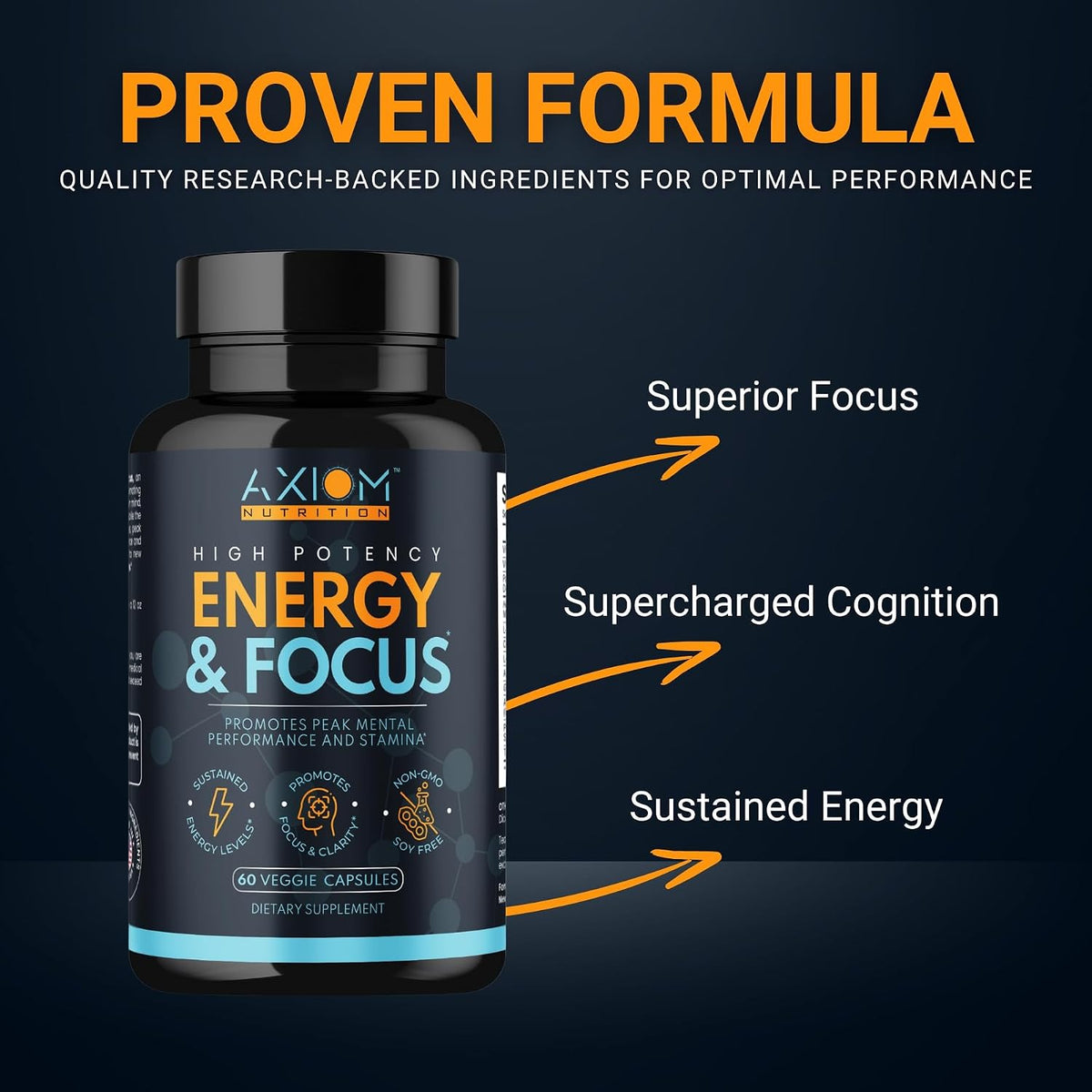 Energy and Focus - Extra Strength 200mg – L-Tyrosine (250 mg): Supports neurotransmitter production like dopamine, – Image 4