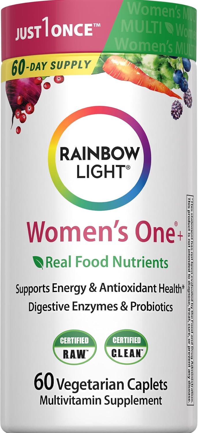 Rainbow Light Women's Multivitamin One+ | Real Food Nutrients, Digestive Enzymes & Probiotics | 30 Caplets - görsel 9