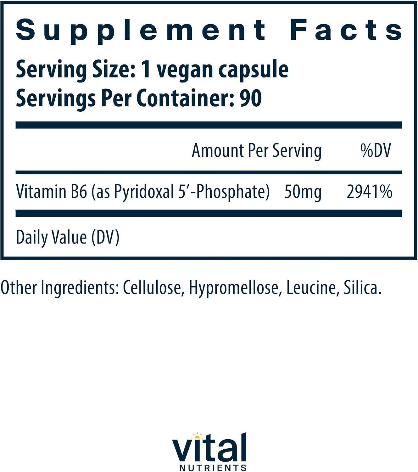 Vital Nutrients Pyridoxal-5-Phosphate – Activated Vitamin B6 Supplement - görsel 2