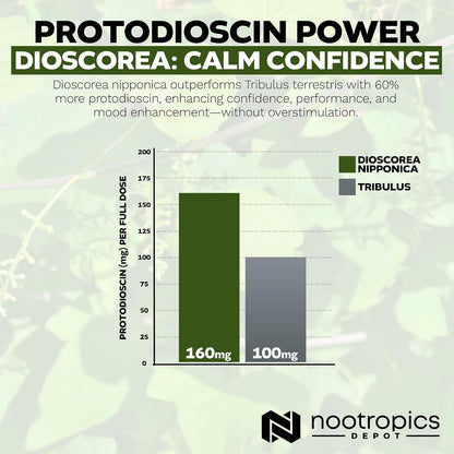 Nootropics Depot Dioscorea nipponica Capsules | 400mg | 40% Protodioscin | Wild Yam | 60 Count – Image 5