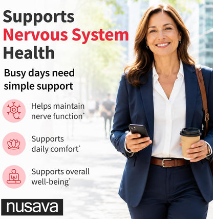 NUSAVA (2 Pack) Vitamin B12 Liquid Drops with B6, B1, Niacin & Folate — B12 Sublingual Vitamin B Complex, Methylcobalamin 5000 mcg, for Energy, Brain & Heart Support, Raspberry Flavour, 80 Servings