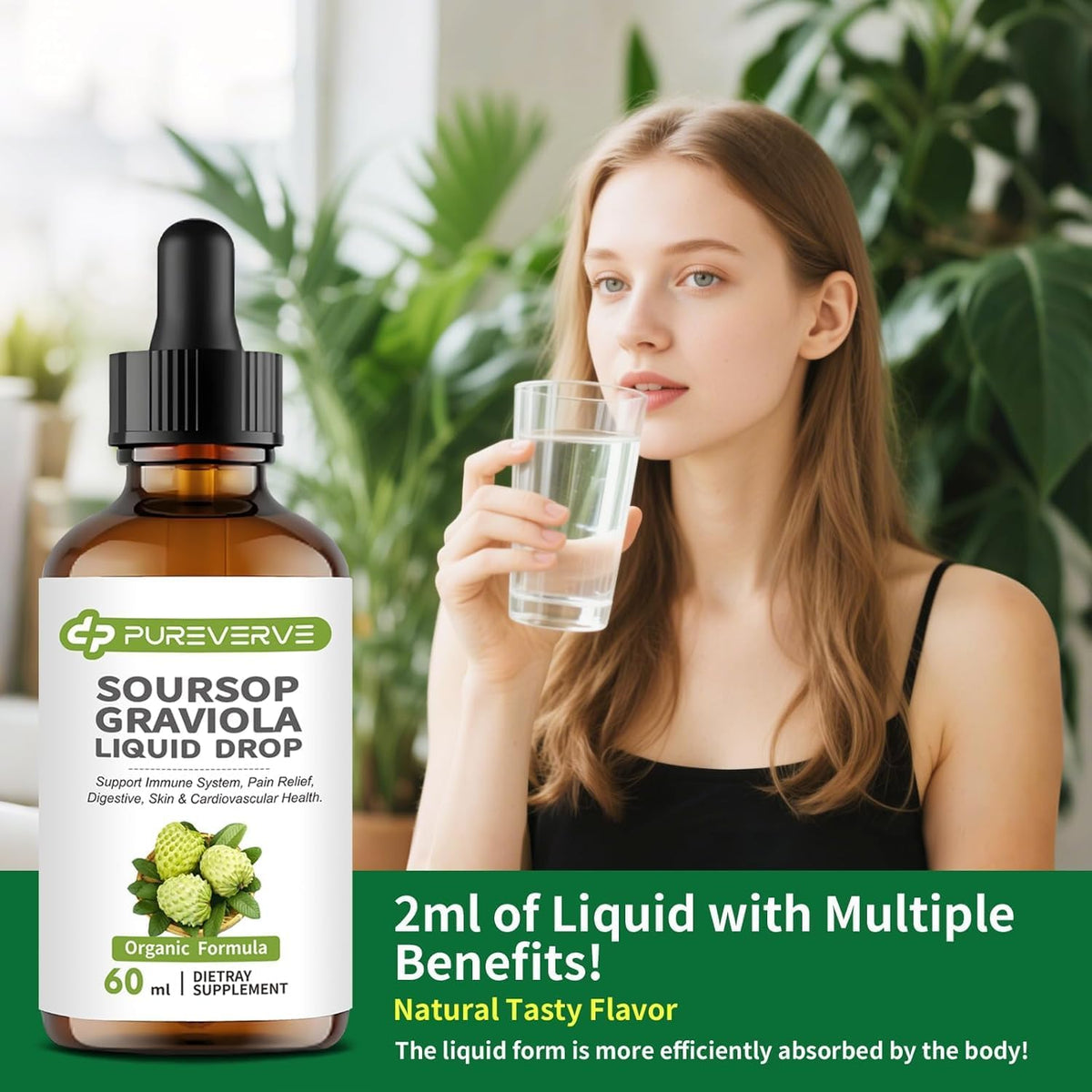 Soursop Graviola Liquid Drop for Cell – Immune and Antioxidant Support – Graviola extract plus vitamin C – Image 7