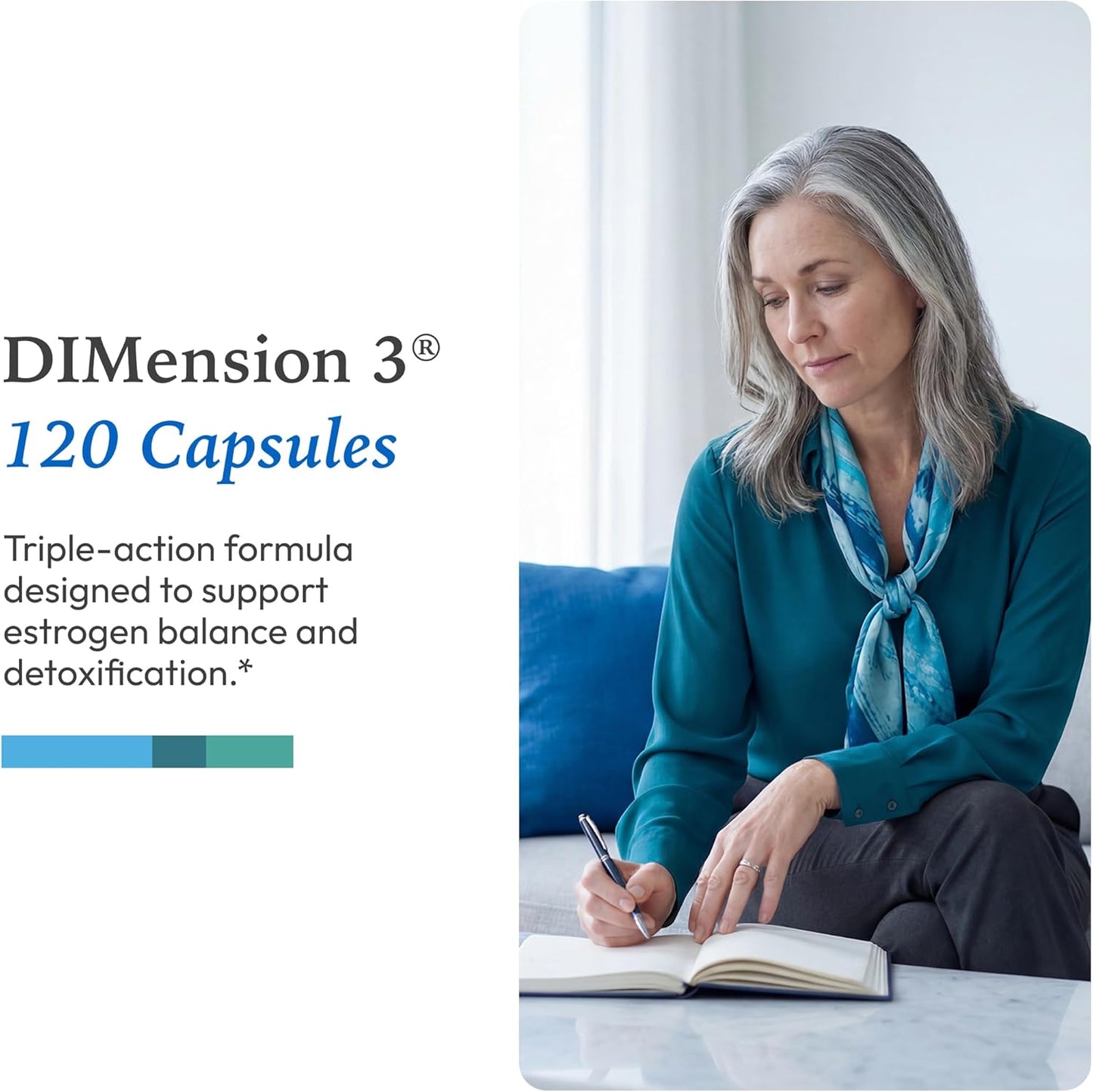 XYMOGEN Dimension 3 - DIM Supplement with Curcumin & BioPerine - 120 Capsules - görsel 5