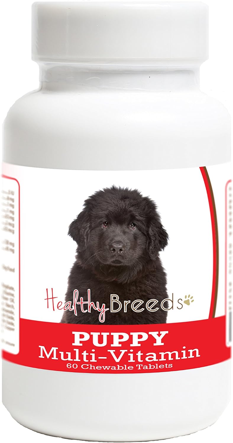 Healthy Breeds Newfoundland Puppy Dog Multivitamin Tablet, 60 Count - görsel 1