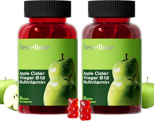 NEWELLME ACV Gummies with the Mother & B12 – – Sugar-free formula with pectin base – Image 1