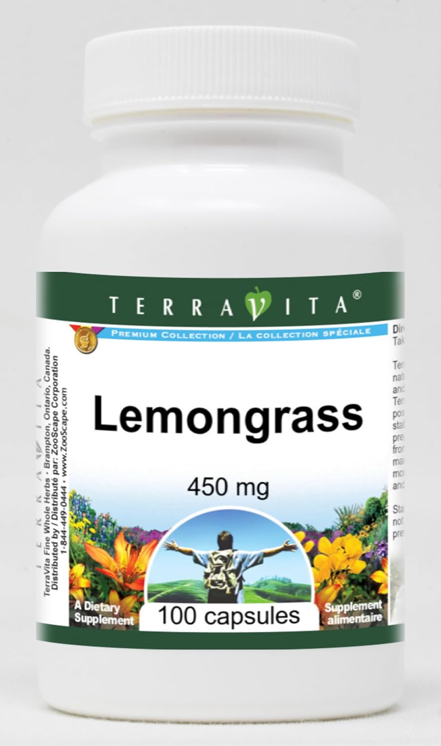 Terravita Lemongrass 450 mg Capsules - 3 Pack (300 Capsules) - görsel 1