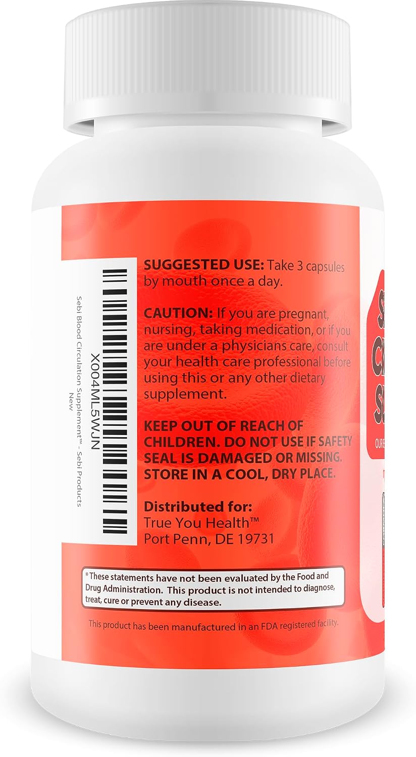 Sebi Blood Circulation Supplement with Iron, – Magnesium – Contributes to normal muscle function and may help – Image 3