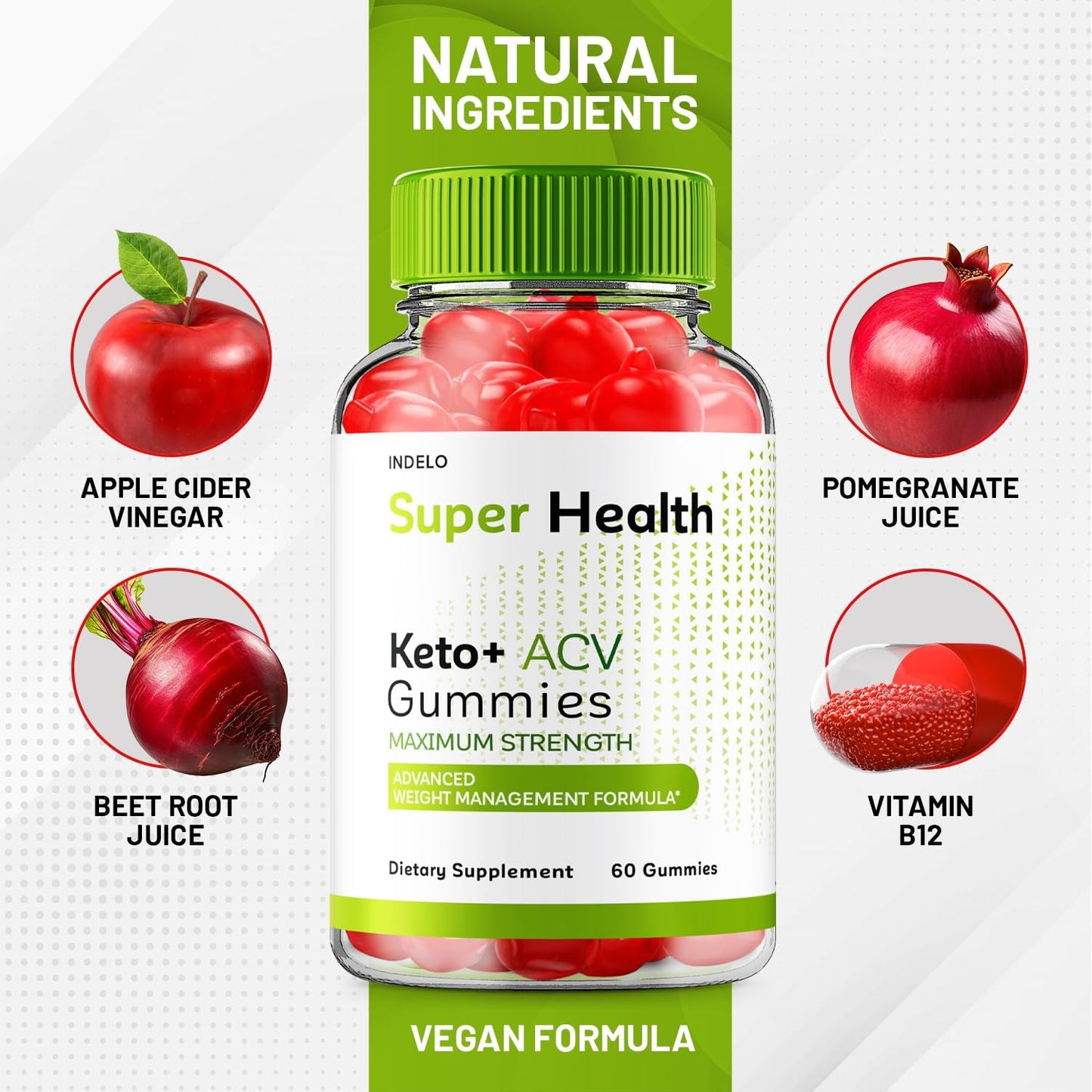 Super Health Keto ACV Gummies Maximum Strength (2 Pack, 120 Gummies) - görsel 3