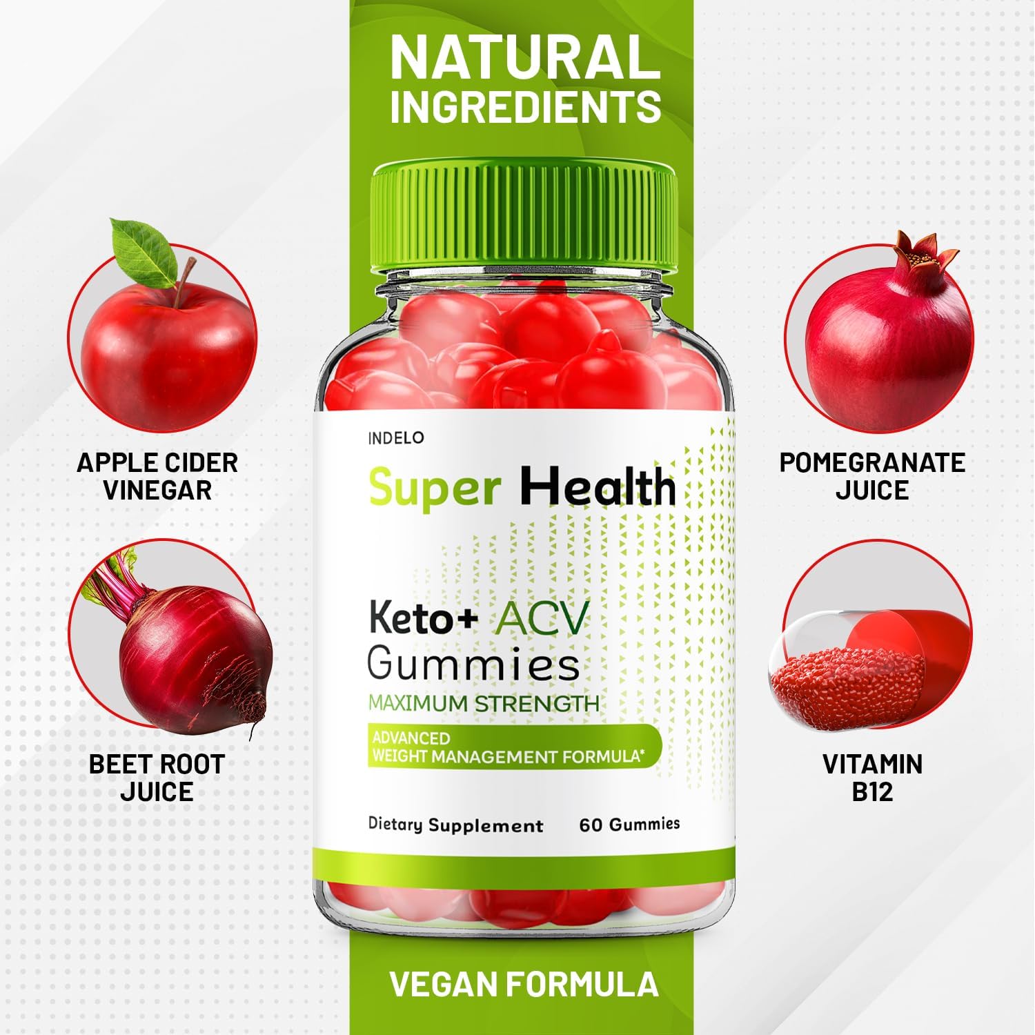 Super Health Keto ACV Gummies Maximum Strength (2 Pack, 120 Gummies) - görsel 3
