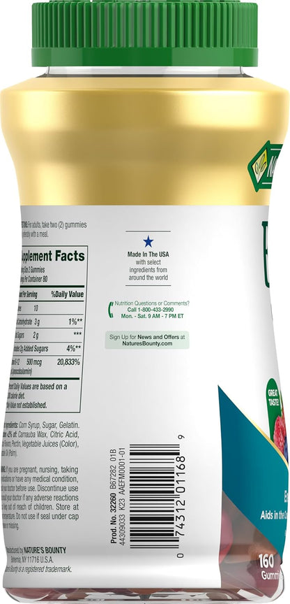 Nature's Bounty Vitamin B12 Gummies, Dietary – Quality & purity : These gummies are non-GM, Gluten Free, and free – Image 9