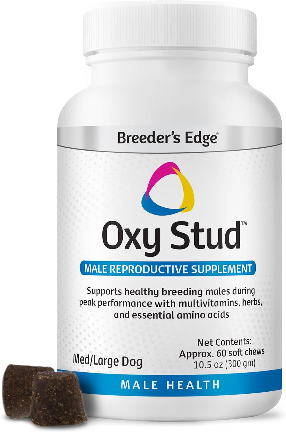 Breeder's Edge Oxy Stud Male Supplement Multivitamin - Soft Chews for Dogs & Cats (60 Chews) - görsel 1