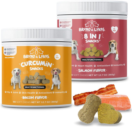 Bruno & Lukas Turmeric & Multivitamin Chews – Turmeric Curcumin: Known for its antioxidant properties, turmeric – Image 1