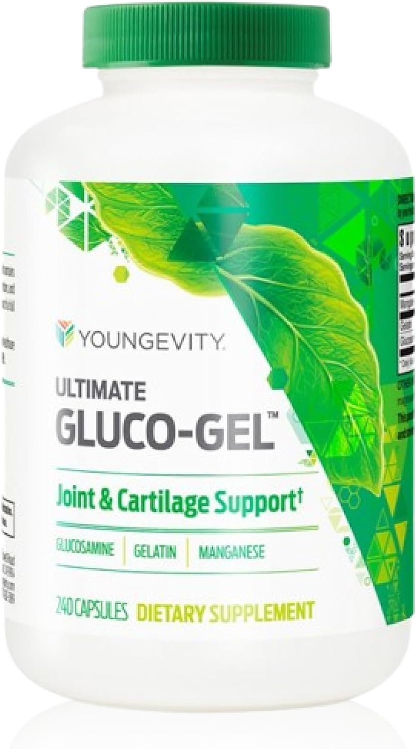 Youngevity Ultimate Gluco-Gel - for Bones, Tendons & Cartilage | Contains Glucosamine, Gelatine & Manganese | 240 Capsules - görsel 10