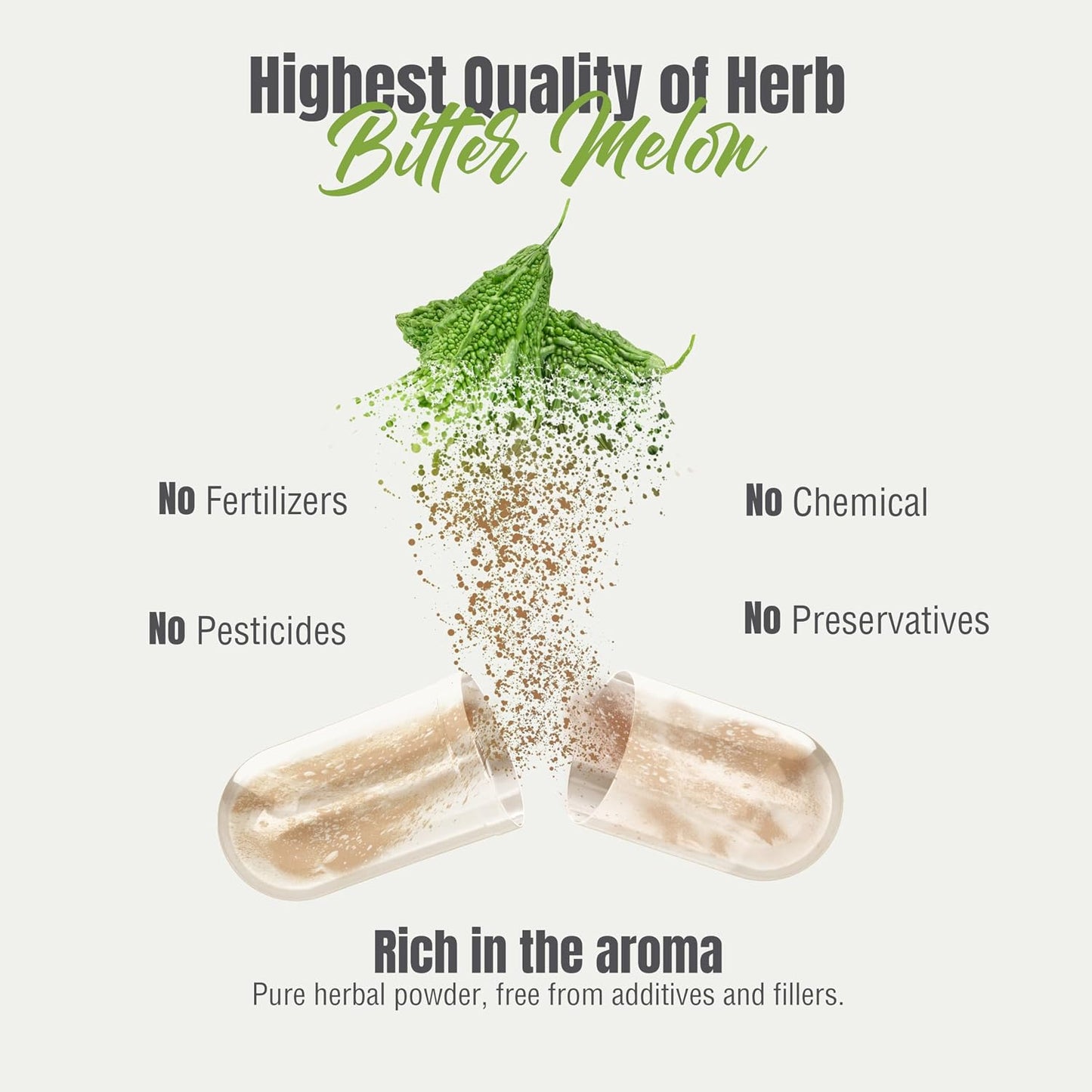HerbsForever Bitter Melon Extra Strength (10:1) Extract – 880mg, 60 Veg Capsules - görsel 8