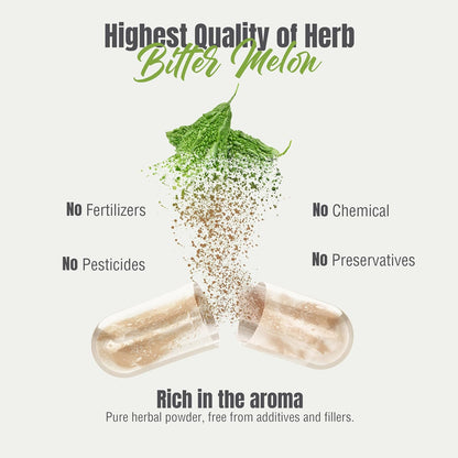 HerbsForever Bitter Melon Extra Strength (10:1) Extract – 880mg, 60 Veg Capsules