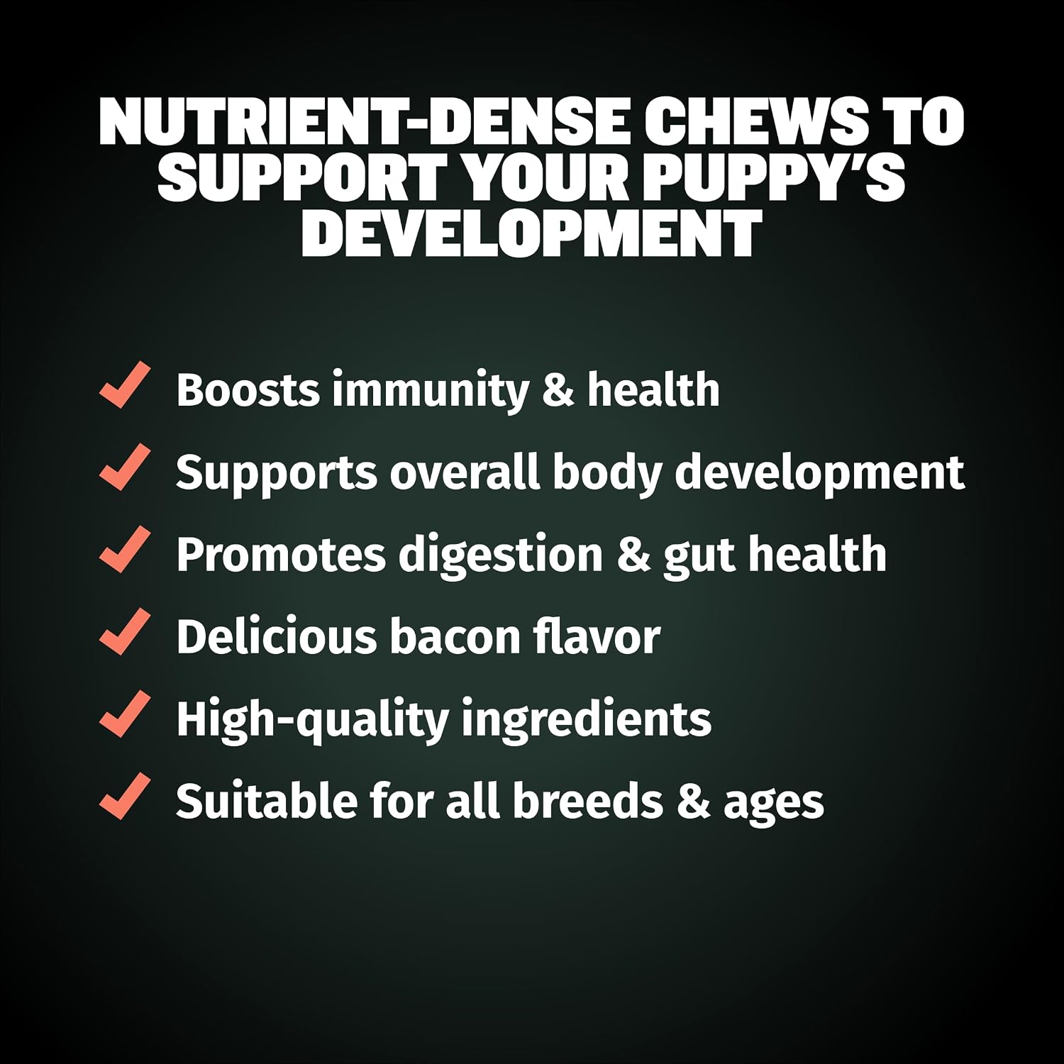 Bully Max 2-in-1 Puppy Vitamins – 75 Soft Chews for Immunity & Growth - görsel 3