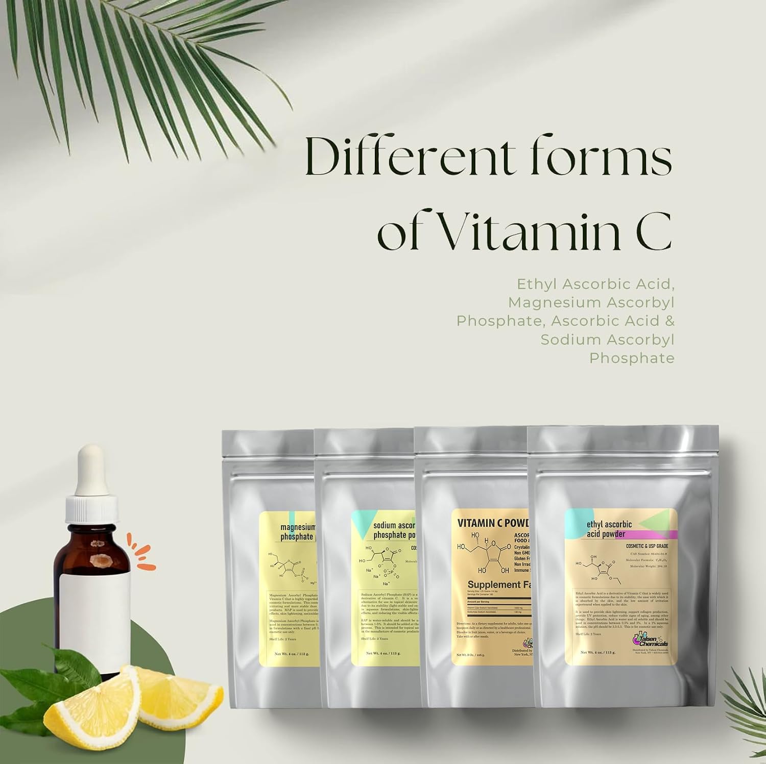 Talsen Chemicals Sodium Ascorbyl Phosphate (SAP) Powder – Stable Vitamin C Derivative for DIY Skin care (28 g) - görsel 7