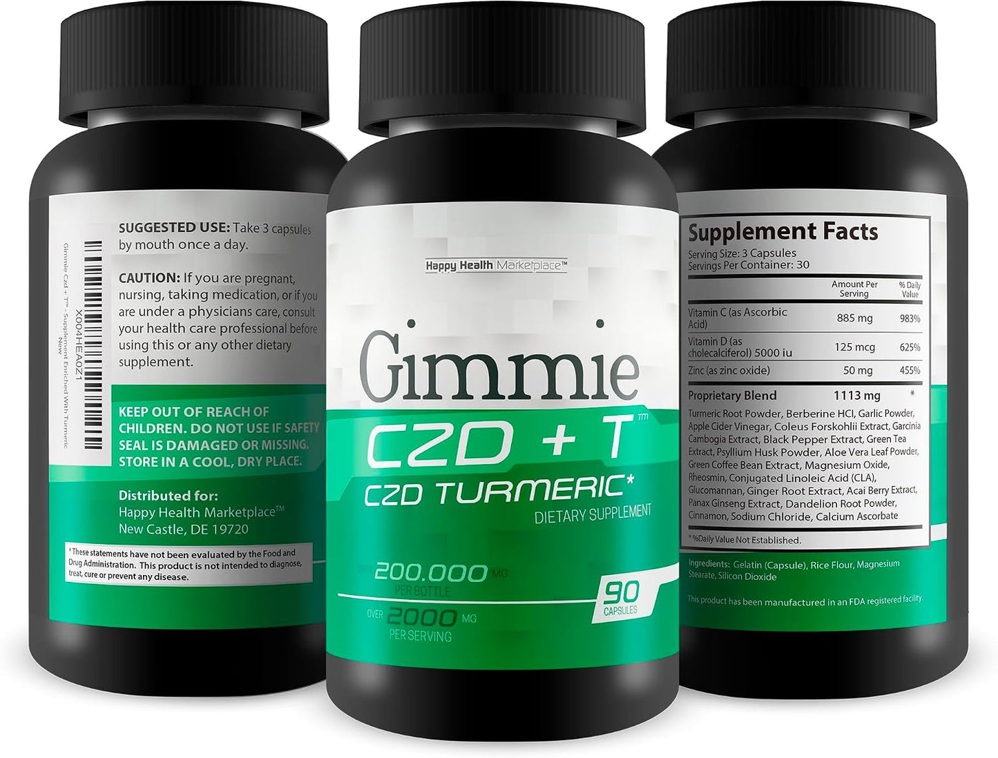 Gimmie CZD + T - Advanced Immune Support Supplement with Vitamin C, D, Zinc, Magnesium and Turmeric - görsel 4