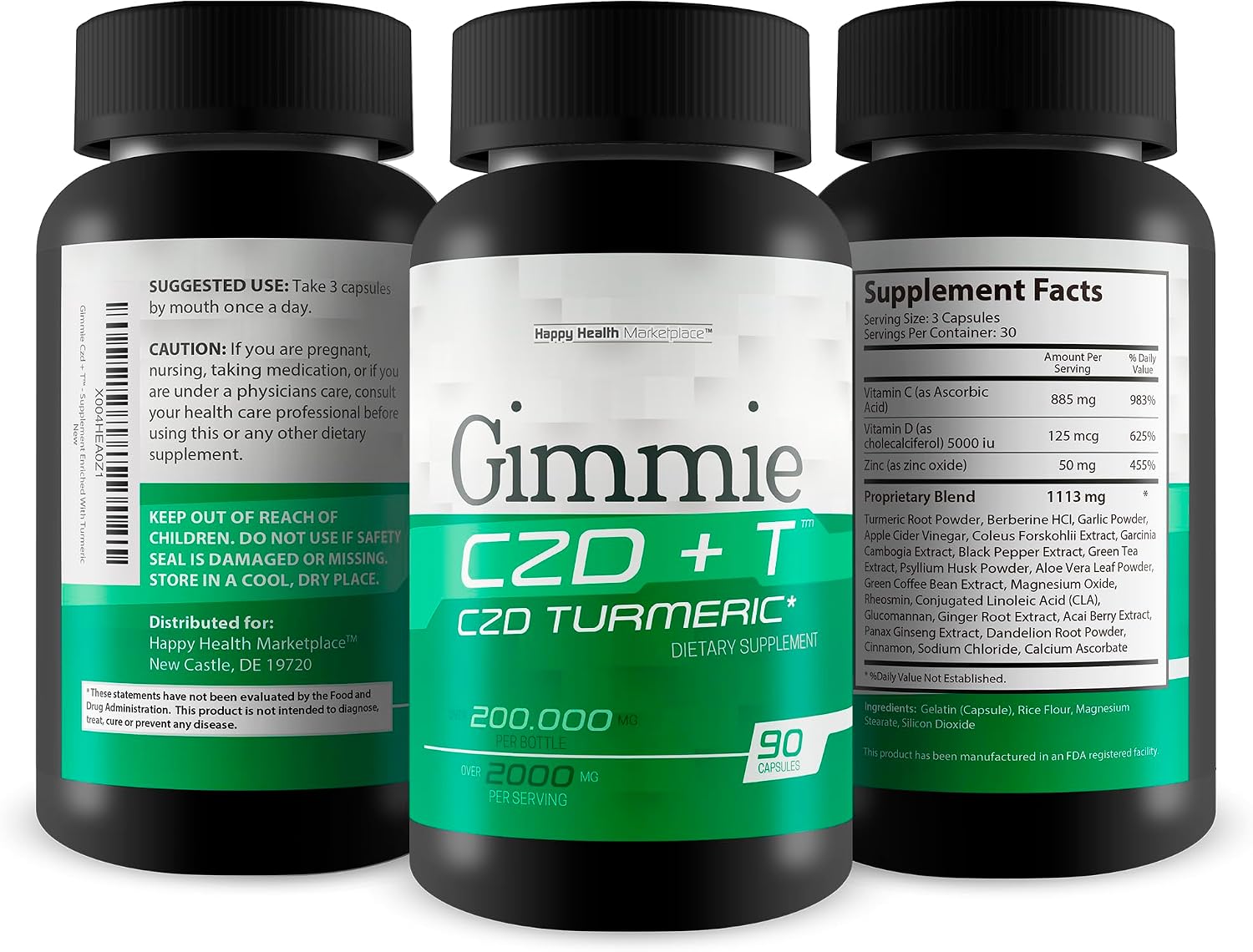 Gimmie CZD + T - Advanced Immune Support Supplement with Vitamin C, D, Zinc, Magnesium and Turmeric - görsel 4