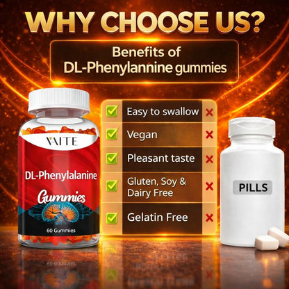 DL-Phenylalanine 1000mg Gummies – Dual-Action Amino Acid Support – 60 Chewables – Image 5