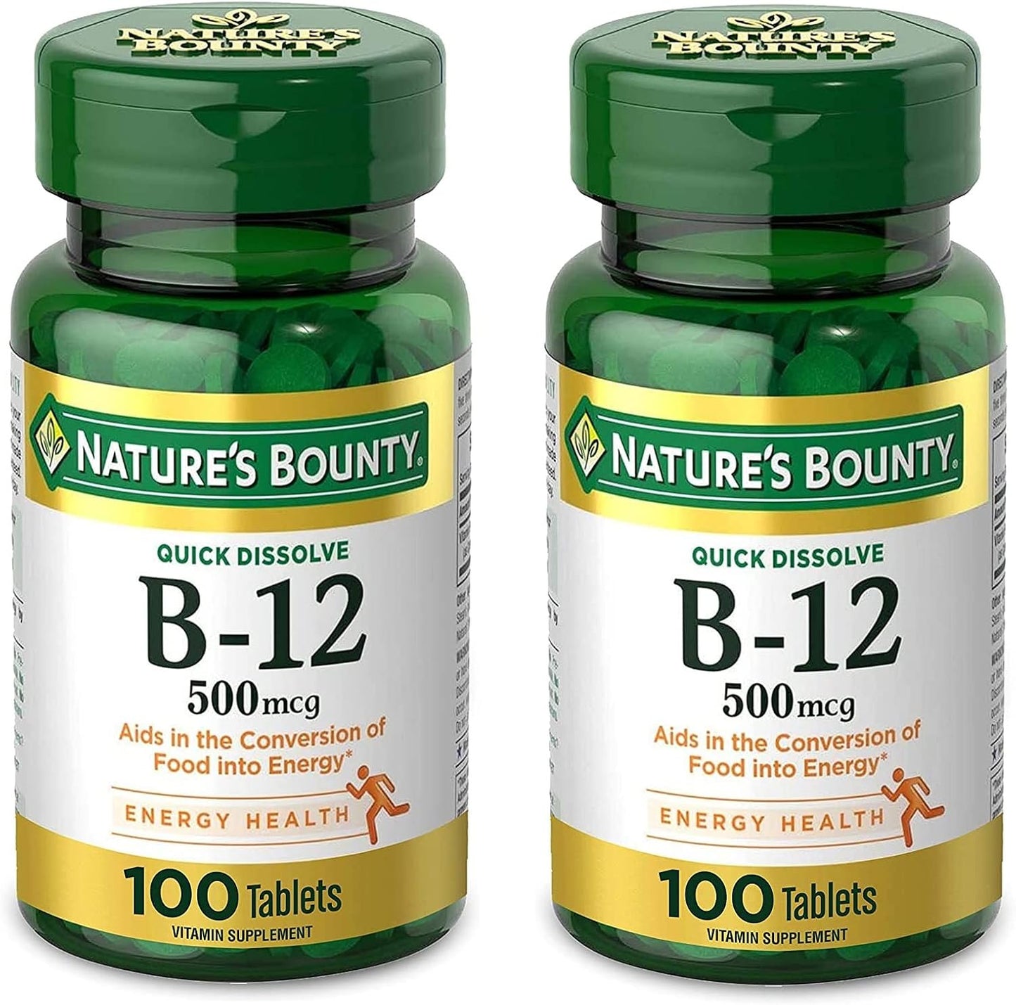Nature's Bounty Vitamin B-12 500 mcg Microlozenges, 100 Count (Pack of 6) - görsel 4