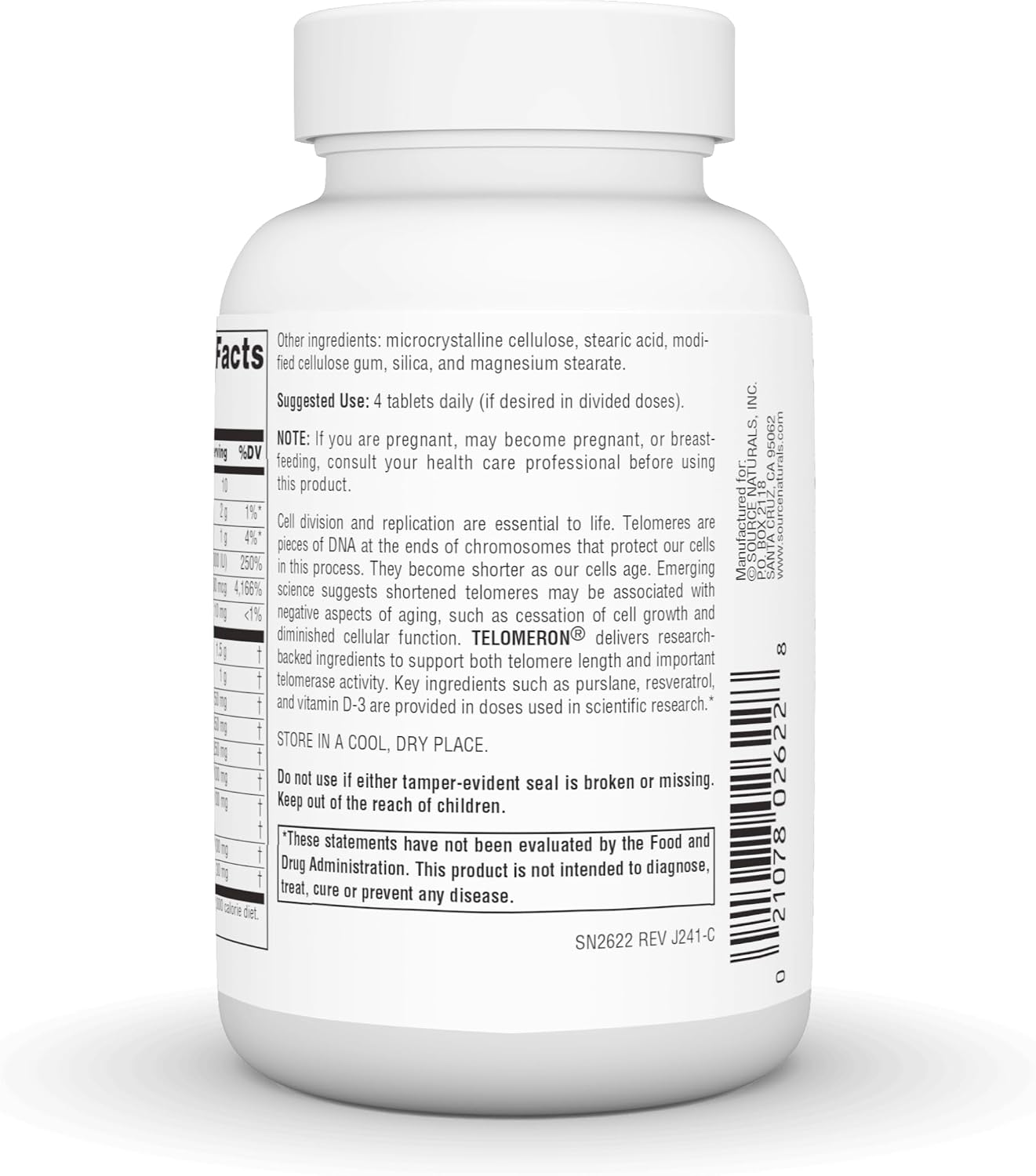 Source Naturals Telomeron - 60 Tablets - görsel 3