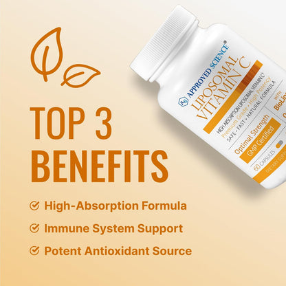 Approved Science Liposomal Vitamin C with Quercetin, 1100 mg, 360 Capsules