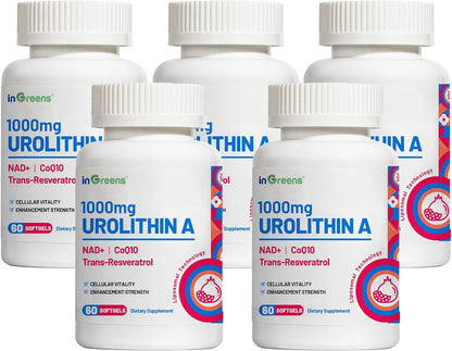 inGreens Urolithin A 1000mg with NAD+ 300mg, – Cellular Energy: NAD+ and CoQ10 are essential for pumping out ATP, – Image 1