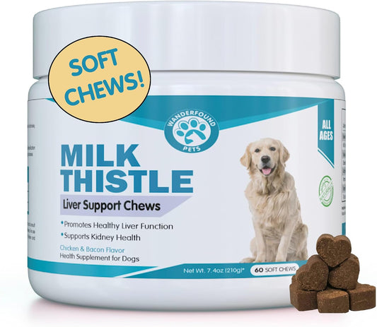 Wanderfound Pets Milk Thistle for Dogs – – Support liver function and natural cleansing processes – Image 1