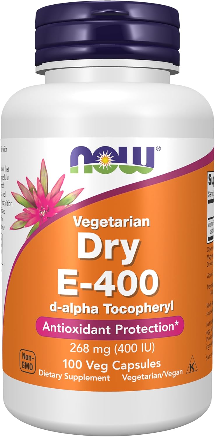 NOW Foods Vitamin E-400 Dry - 100 Capsules (2 Pack) - görsel 1