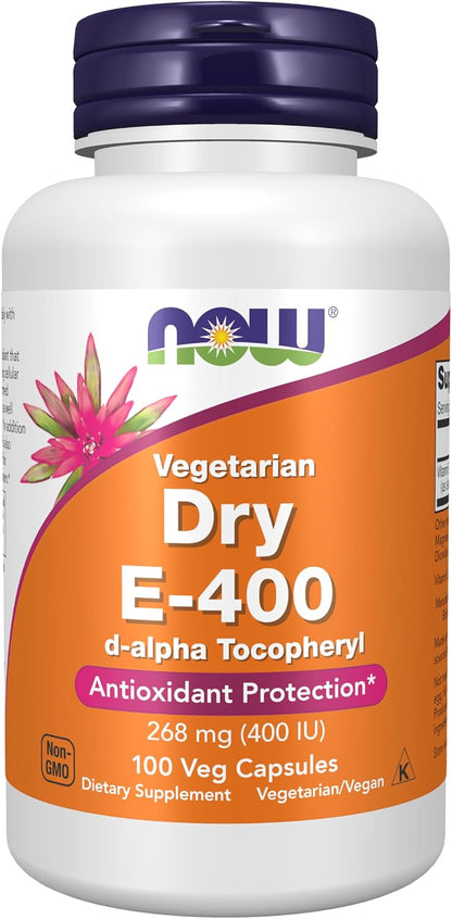 NOW Foods Vitamin E-400 Dry - 100 Capsules (2 Pack)