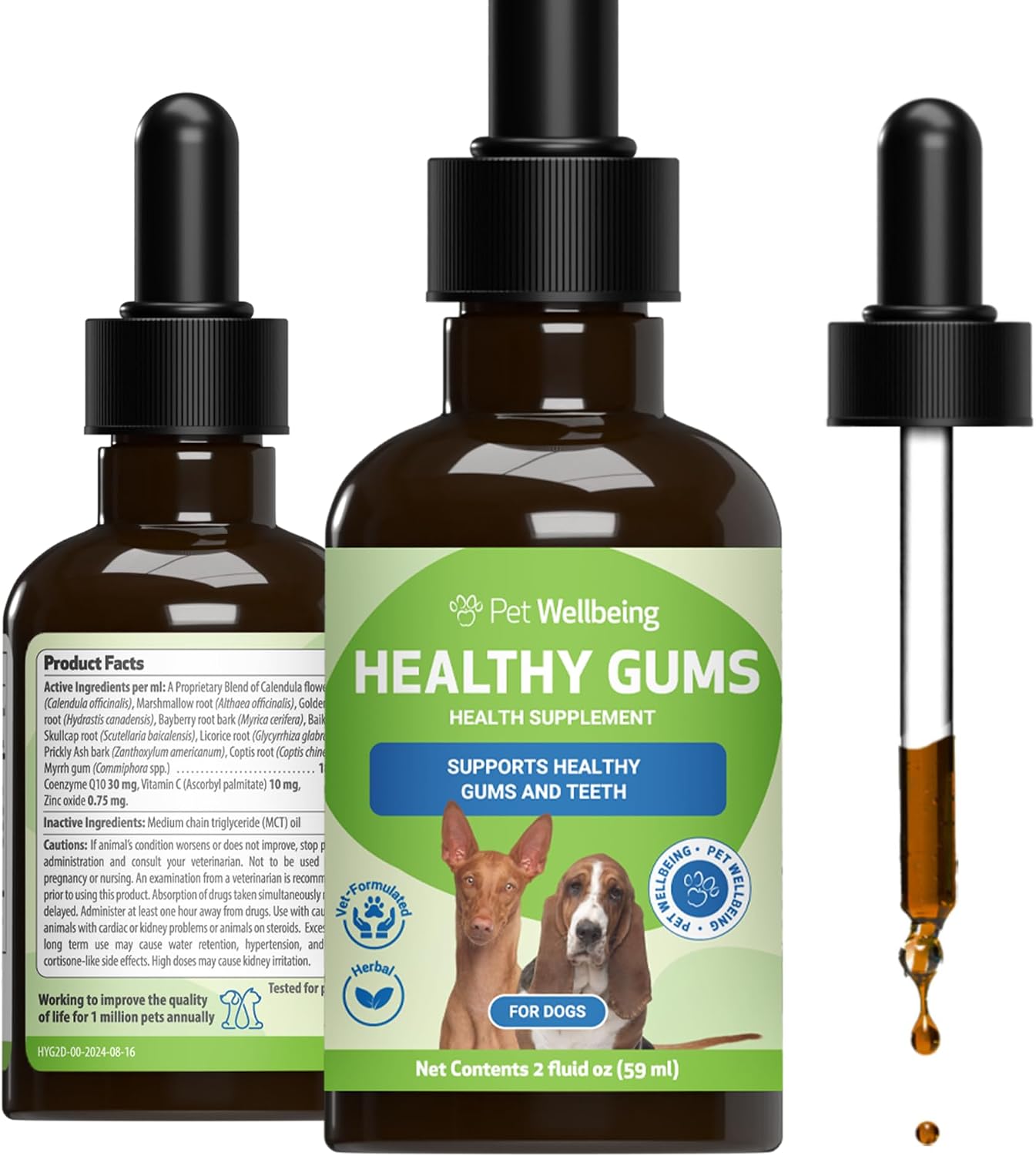 Pet Wellbeing Healthy Gums for Dogs - Topical Herbal Drops for Oral Care, 4 oz (118 mL) - görsel 9