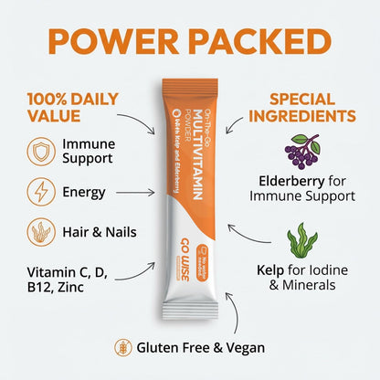 Go Wise Multivitamin Powder for Women's and – Bone Health: Vitamin D3 helps maintain normal bones and teeth.* – Image 4